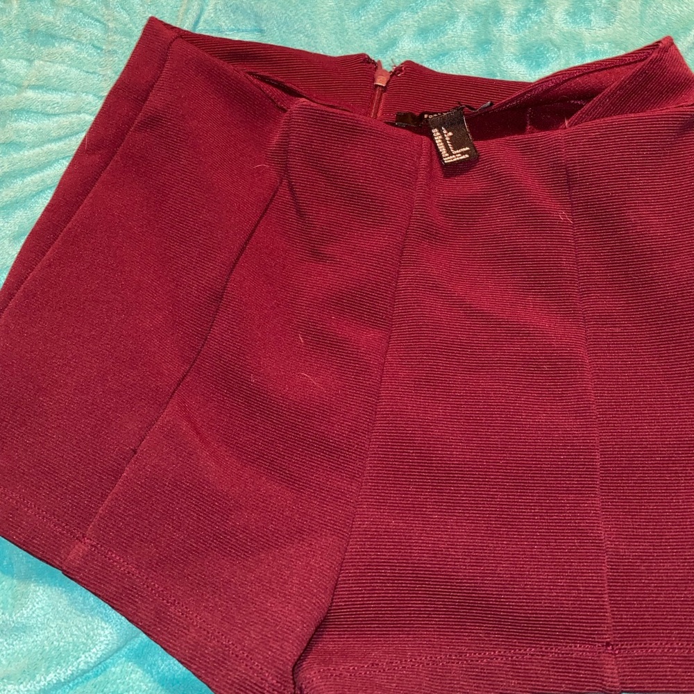 Plum zip up casual comfy shorts